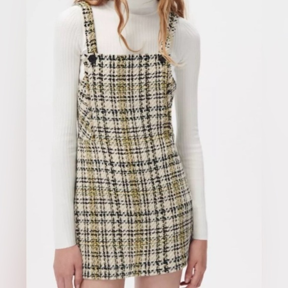 Zara Dresses & Skirts - ZARA Tweed Pinafore Dress Size S NWT